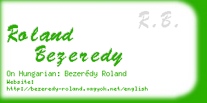 roland bezeredy business card